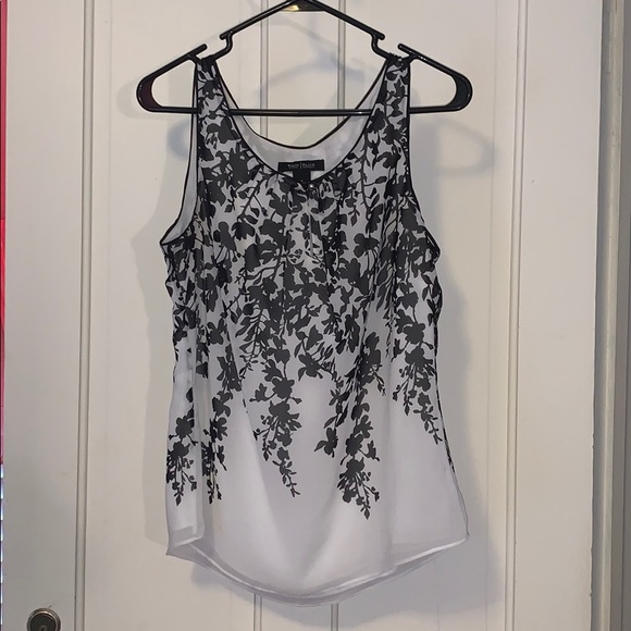 White House Black Market Tops - White House Black Market - B&W floral blouse